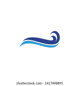 Wave icon logo graphic design vector template