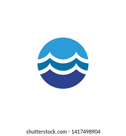 Wave icon logo graphic design vector template