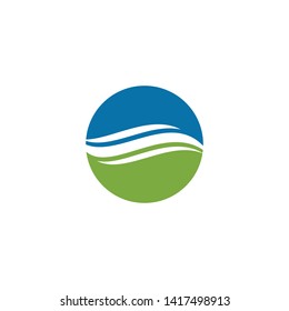 Wave icon logo graphic design vector template