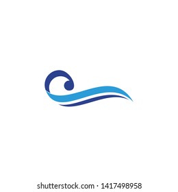 Wave icon logo graphic design vector template