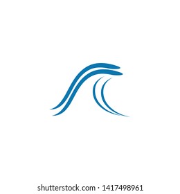 Wave icon logo graphic design vector template