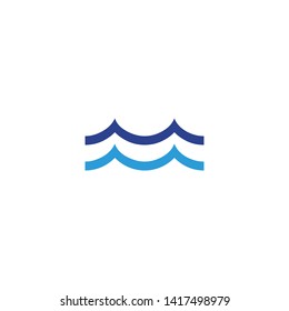 Wave icon logo graphic design vector template