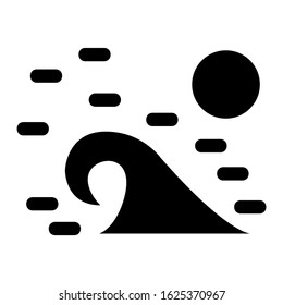 wave icon or logo isolated sign symbol vector illustration - high quality black style vector icons

