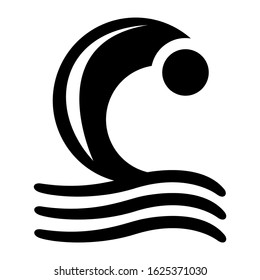 wave icon or logo isolated sign symbol vector illustration - high quality black style vector icons
