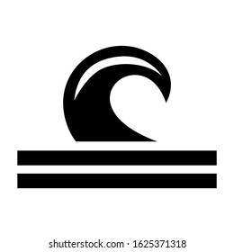 wave icon or logo isolated sign symbol vector illustration - high quality black style vector icons
