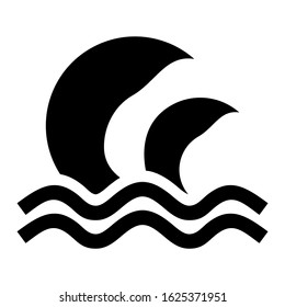 wave icon or logo isolated sign symbol vector illustration - high quality black style vector icons
