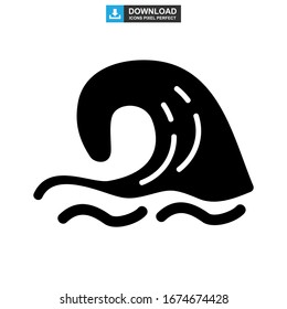 wave icon or logo isolated sign symbol vector illustration - high quality black style vector icons
