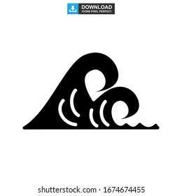 wave icon or logo isolated sign symbol vector illustration - high quality black style vector icons
