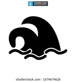 wave icon or logo isolated sign symbol vector illustration - high quality black style vector icons
