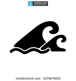 wave icon or logo isolated sign symbol vector illustration - high quality black style vector icons
