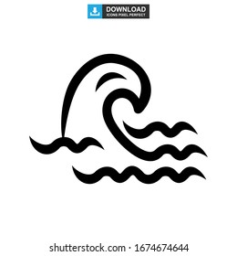 wave icon or logo isolated sign symbol vector illustration - high quality black style vector icons
