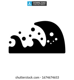 wave icon or logo isolated sign symbol vector illustration - high quality black style vector icons
