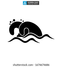 wave icon or logo isolated sign symbol vector illustration - high quality black style vector icons
