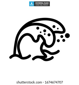 wave icon or logo isolated sign symbol vector illustration - high quality black style vector icons
