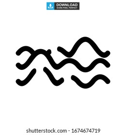 wave icon or logo isolated sign symbol vector illustration - high quality black style vector icons
