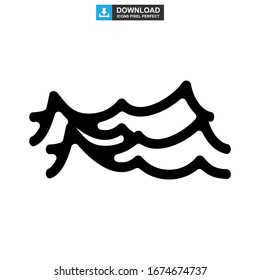 wave icon or logo isolated sign symbol vector illustration - high quality black style vector icons
