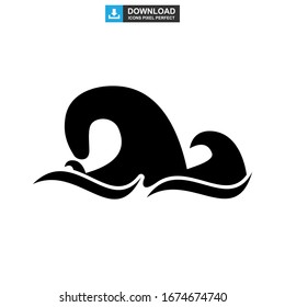wave icon or logo isolated sign symbol vector illustration - high quality black style vector icons
