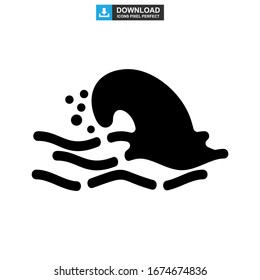 wave icon or logo isolated sign symbol vector illustration - high quality black style vector icons

