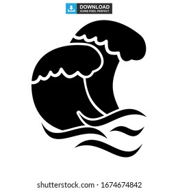 wave icon or logo isolated sign symbol vector illustration - high quality black style vector icons
