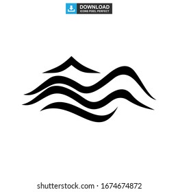 wave icon or logo isolated sign symbol vector illustration - high quality black style vector icons
