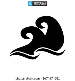 wave icon or logo isolated sign symbol vector illustration - high quality black style vector icons

