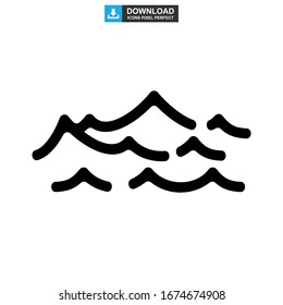 wave icon or logo isolated sign symbol vector illustration - high quality black style vector icons
