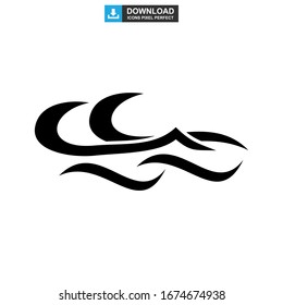 wave icon or logo isolated sign symbol vector illustration - high quality black style vector icons
