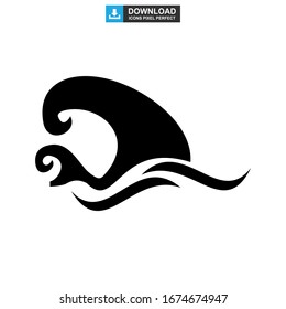 wave icon or logo isolated sign symbol vector illustration - high quality black style vector icons
