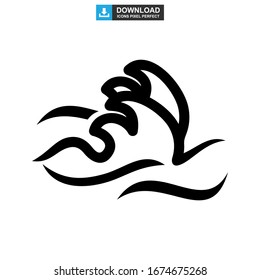 wave icon or logo isolated sign symbol vector illustration - high quality black style vector icons
