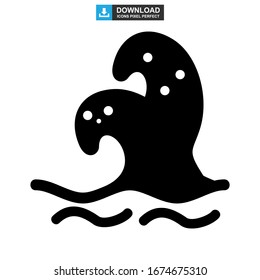 wave icon or logo isolated sign symbol vector illustration - high quality black style vector icons
