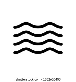 Wellensymbol oder Logo einzeln auf Zeichen, Vektorgrafik - hochwertige Vektorsymbole mit schwarzem Hintergrund
