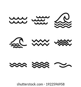 wave icon or logo isolated sign symbol vector illustration - Collection of high quality black style vector icons
