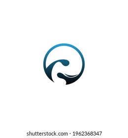 Icono de onda simple plantilla de diseño ilustración vectorial