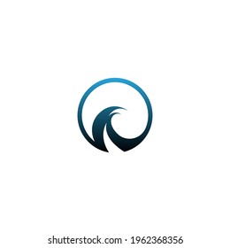 Wave icon logo simple design template vector illustration