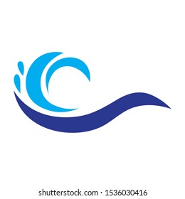 wave icon logo vector design