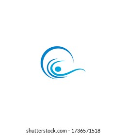 Wave icon logo vector illustration