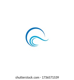 Wave icon logo vector illustration