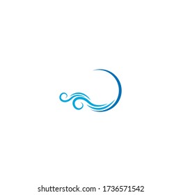 Ilustración vectorial del logotipo del icono de onda