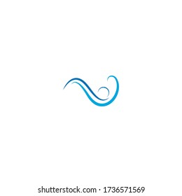 Ilustración vectorial del logotipo del icono de onda
