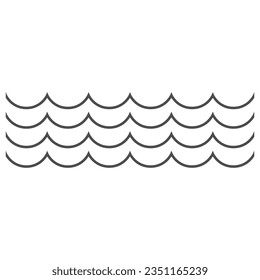 wave icon, ocean wave design element