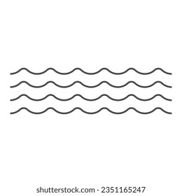 wave icon, ocean wave design element