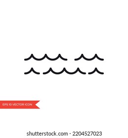 Wave Symbol für das Logo für Ozean, Fluss, Meer oder Wasser