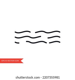 Wave icon for ocean, river, sea or water logo