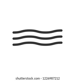 Wave icon on white background. Vector illustrations. Flat design.