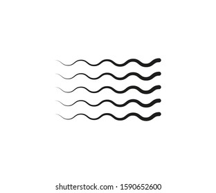 Wave icon on white background. Vector illustrations. Flat design.