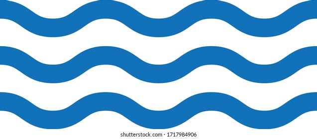 Wave icon on white background (blue version)  