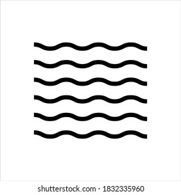 Wave icon on white background