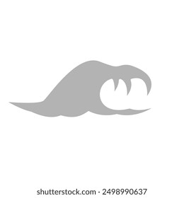 wave icon on white background, vector illustration