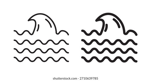 Icono de onda, icono de estilo de contorno para Sitio web o App móvil, gráficos de Vector