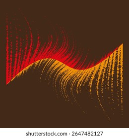 Wave icon pattern. Red gradient symbol. Curved flow Vector. Dynamic vibrant design.